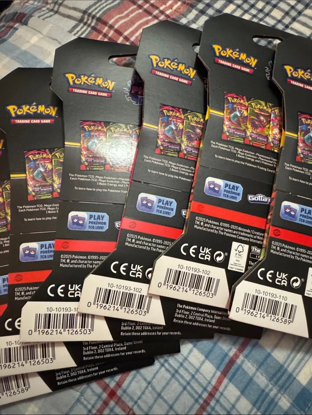 Pokemon Phantasmal Flames Trading Card Booster Pack lot of 6 New Sealed